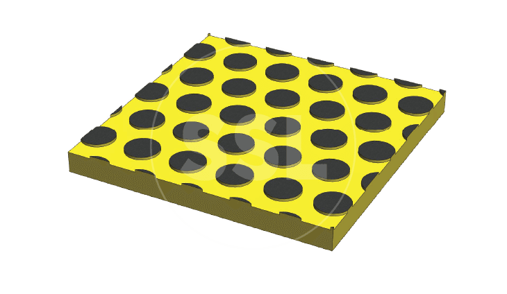 Yellow non-skid or anti-skid sheeting products available from Supply Services.