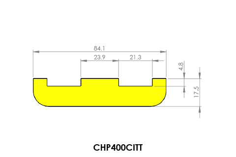 Diagram of ​​​​​Chanex Chain Guide Profile CHP400CITT