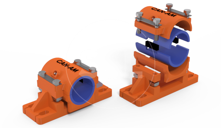 Orange and blue CAN-AM bearings.