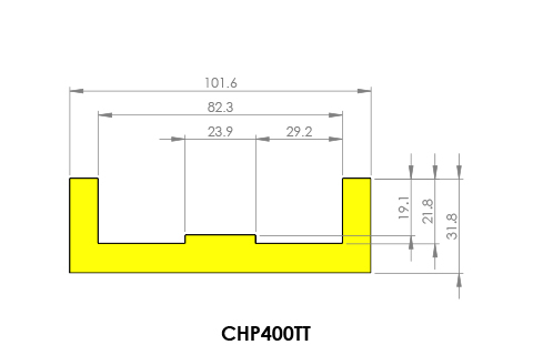 Diagram of ​​​​​Chanex Chain Guide Profile CHP400TT