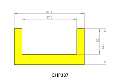 Diagram of ​​​​​Chanex Chain Guide Profile CHP300CITT