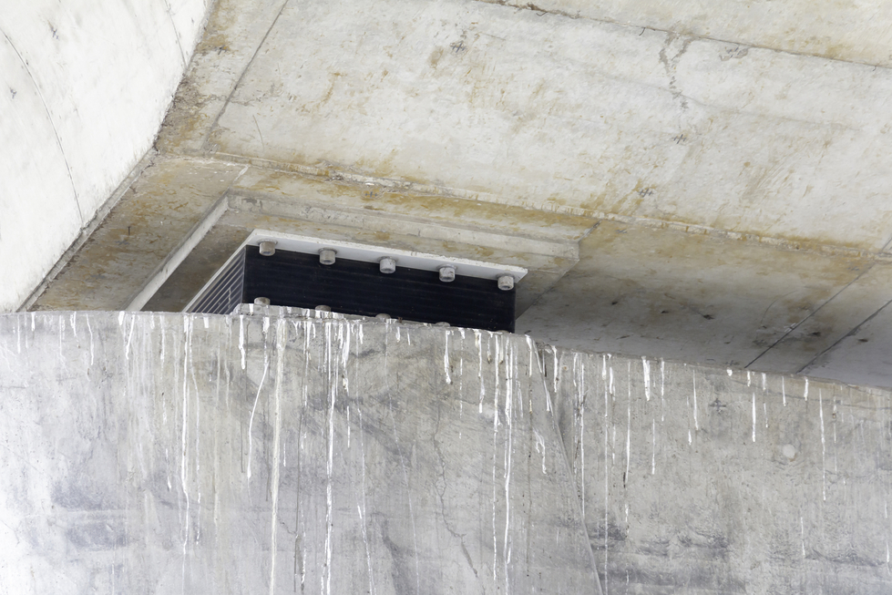 Elastomeric bearings are used in bridge supports.